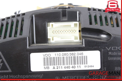 07-09 Mercedes W211 E550 E350 Instrument Cluster Speedometer 2114404011 OEM