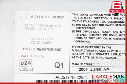 03-13 Mercedes SLK280 ML500 E320 CLS550 Radio 6 Disk CD Changer Player OEM