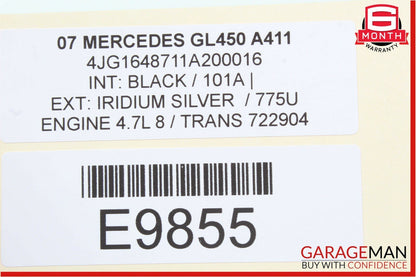 07-12 Mercedes X164 GL450 Third Row Rear Right Side Seat Cushion Assembly OEM