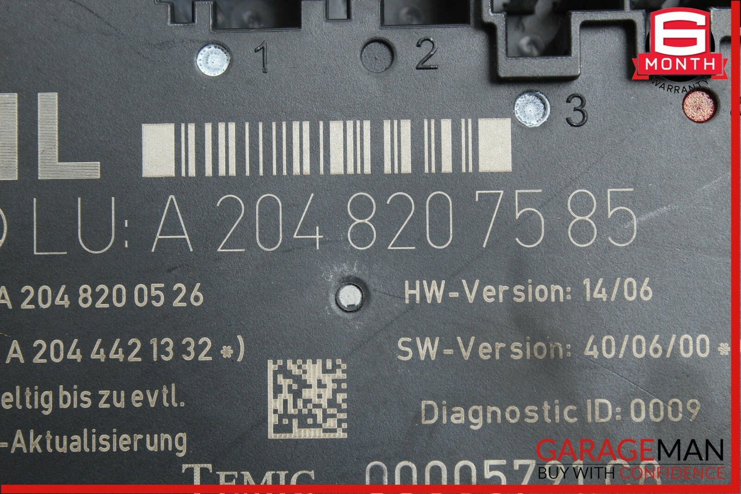 08-14 Mercedes W204 C300 C350 Rear Left Side Door Control Module OEM
