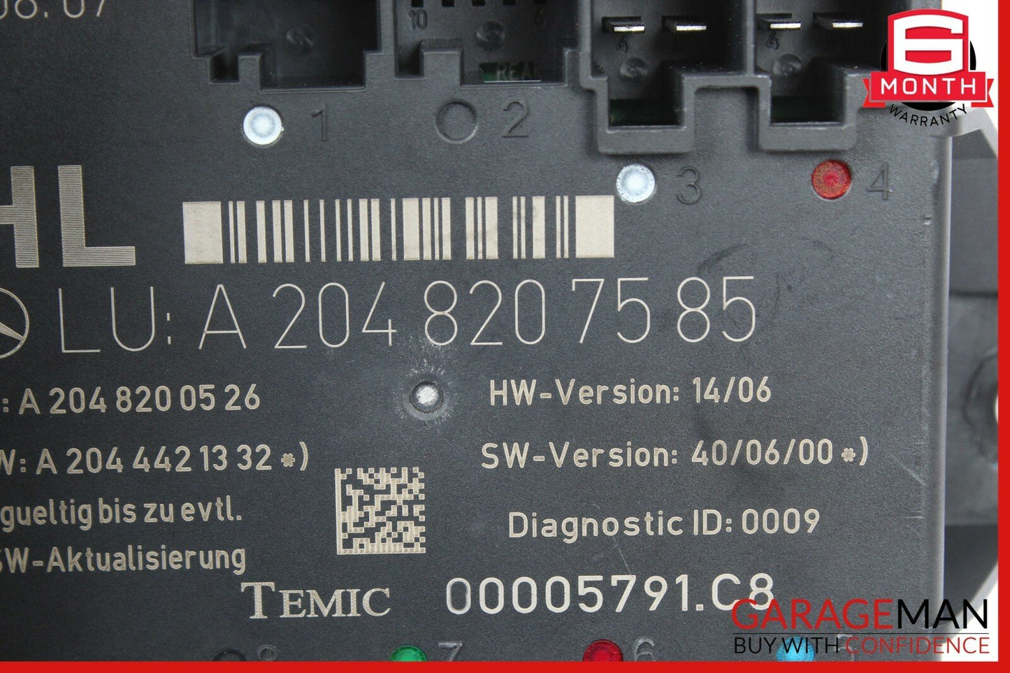 08-14 Mercedes W204 C300 C350 Rear Left Driver Side Door Control Module OEM