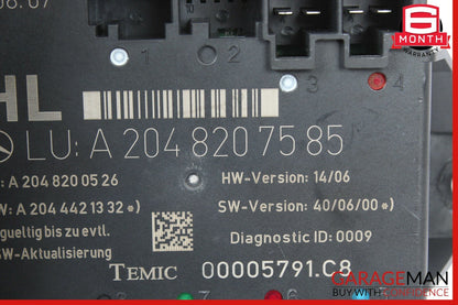 08-14 Mercedes W204 C300 C350 Rear Left Driver Side Door Control Module OEM