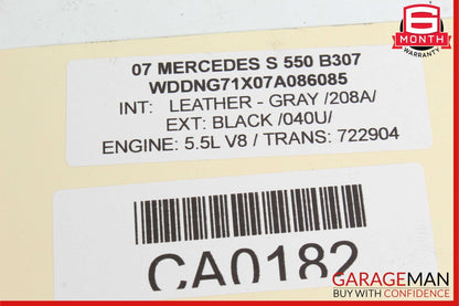07-09 Mercedes W221 S550 S450 Rear Right Side Window Control Switch Black OEM