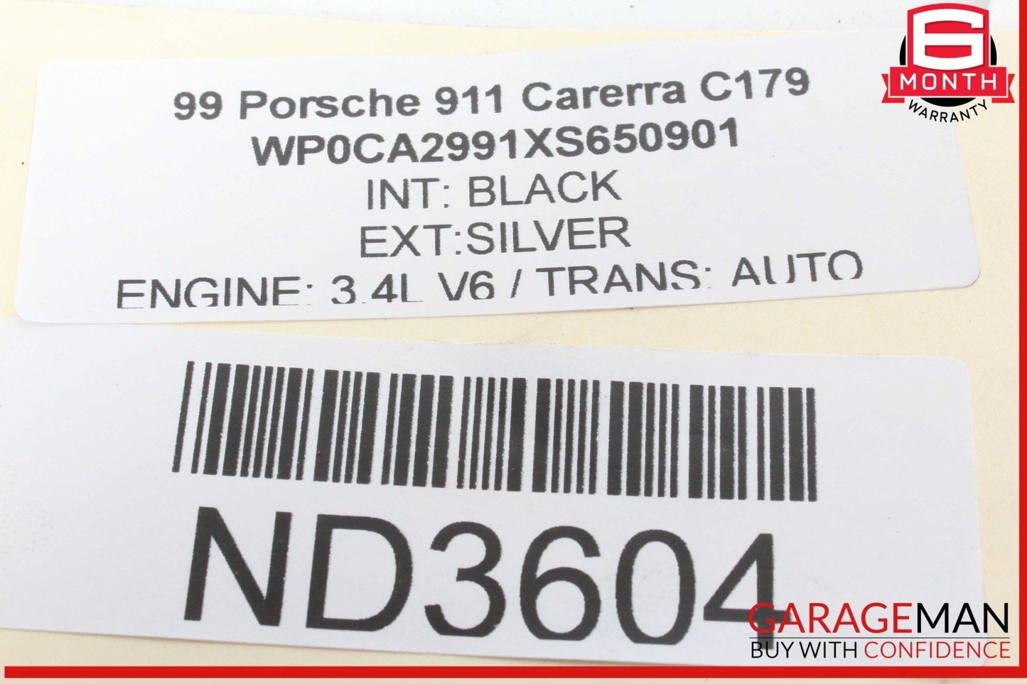 97-05 Porsche 911 Carrera Rear Left or Right Side Lower Control Arm Track OEM