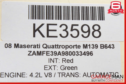 03-09 Maserati Quattroporte M139 HID Xenon Headlight Control Module OEM