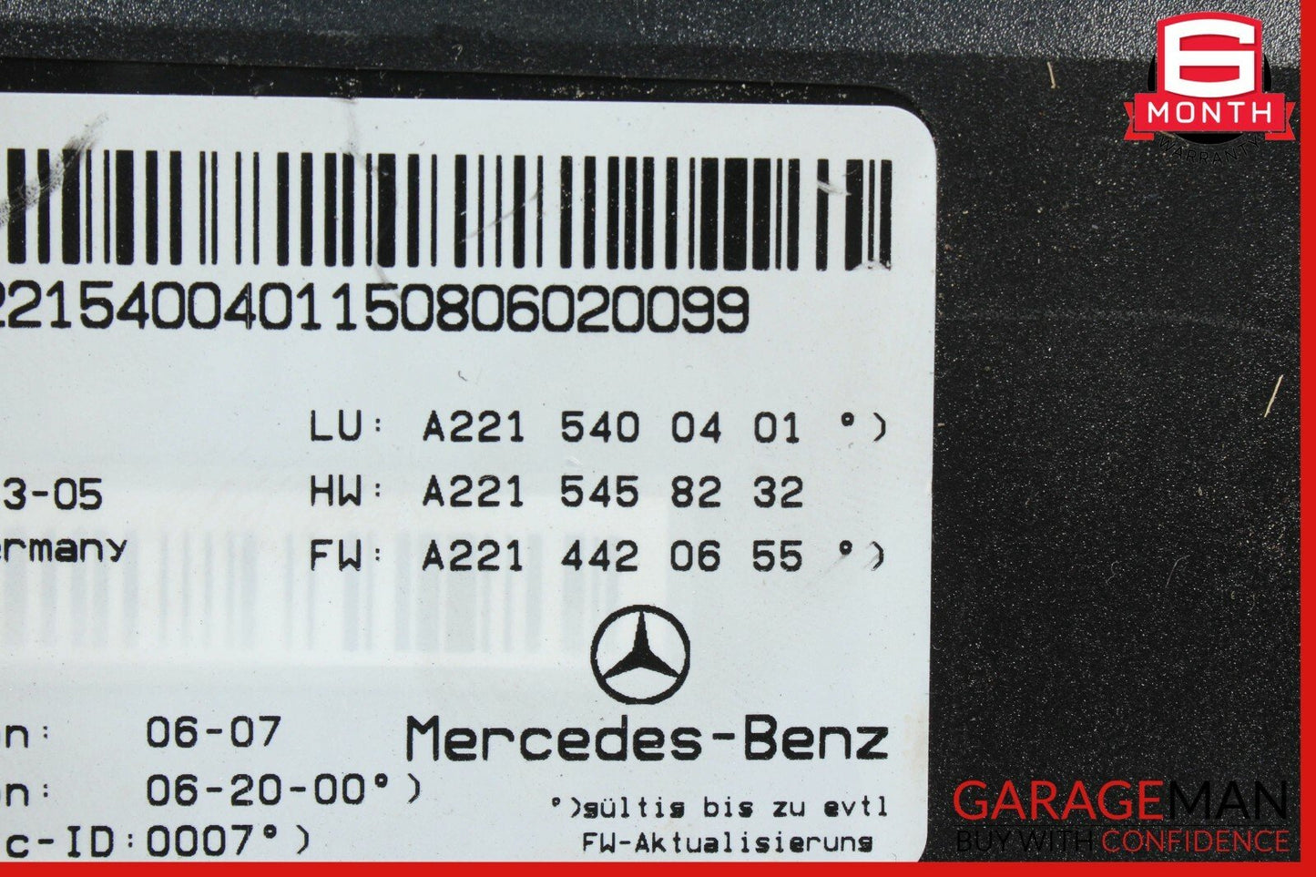 07-14 Mercedes W216 CL550 Electric Power Supply Control Fuse Box Module Unit
