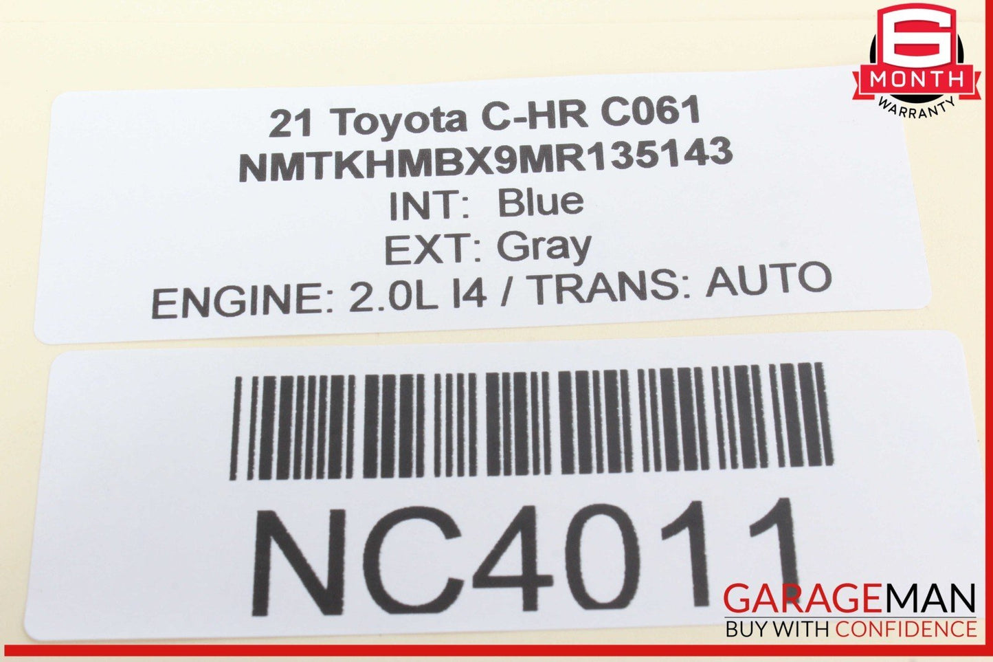 18-22 Toyota C-HR Rear Left Driver Side Exterior Door Handle Gray OEM