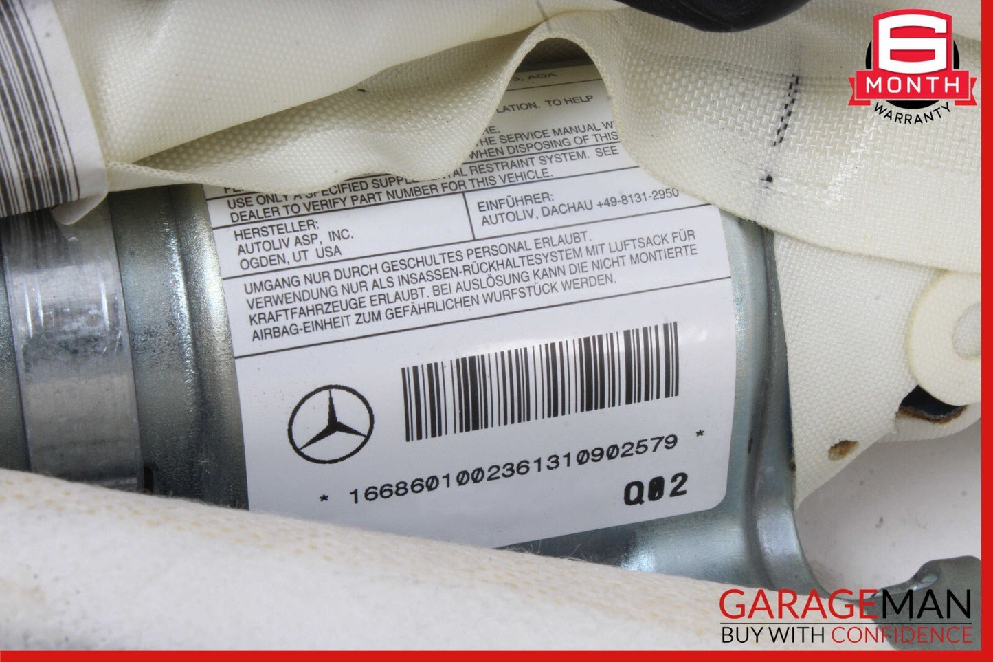 13-16 Mercedes X166 GL450 GL550 Roof Curtain Air Bag Right Passenger Side OEM