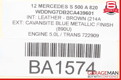 07-13 Mercedes W221 S500 Front Right Passenger Door Lock Switch OEM