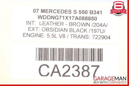 07-09 Mercedes W221 S550 CL500 Instrument Cluster Speedometer 0263650212 OEM