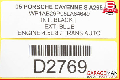 03-06 PORSCHE CAYENNE 955 GPS NAVIGATION DVD PLAYER BRACKET ASSEMBLY OEM