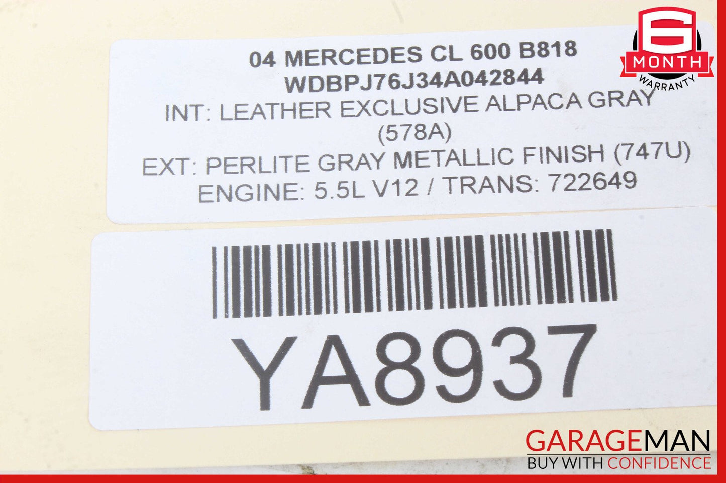 00-06 Mercedes W215 CL600 CL55 AMG Front Left Reinforcement Bracket OEM