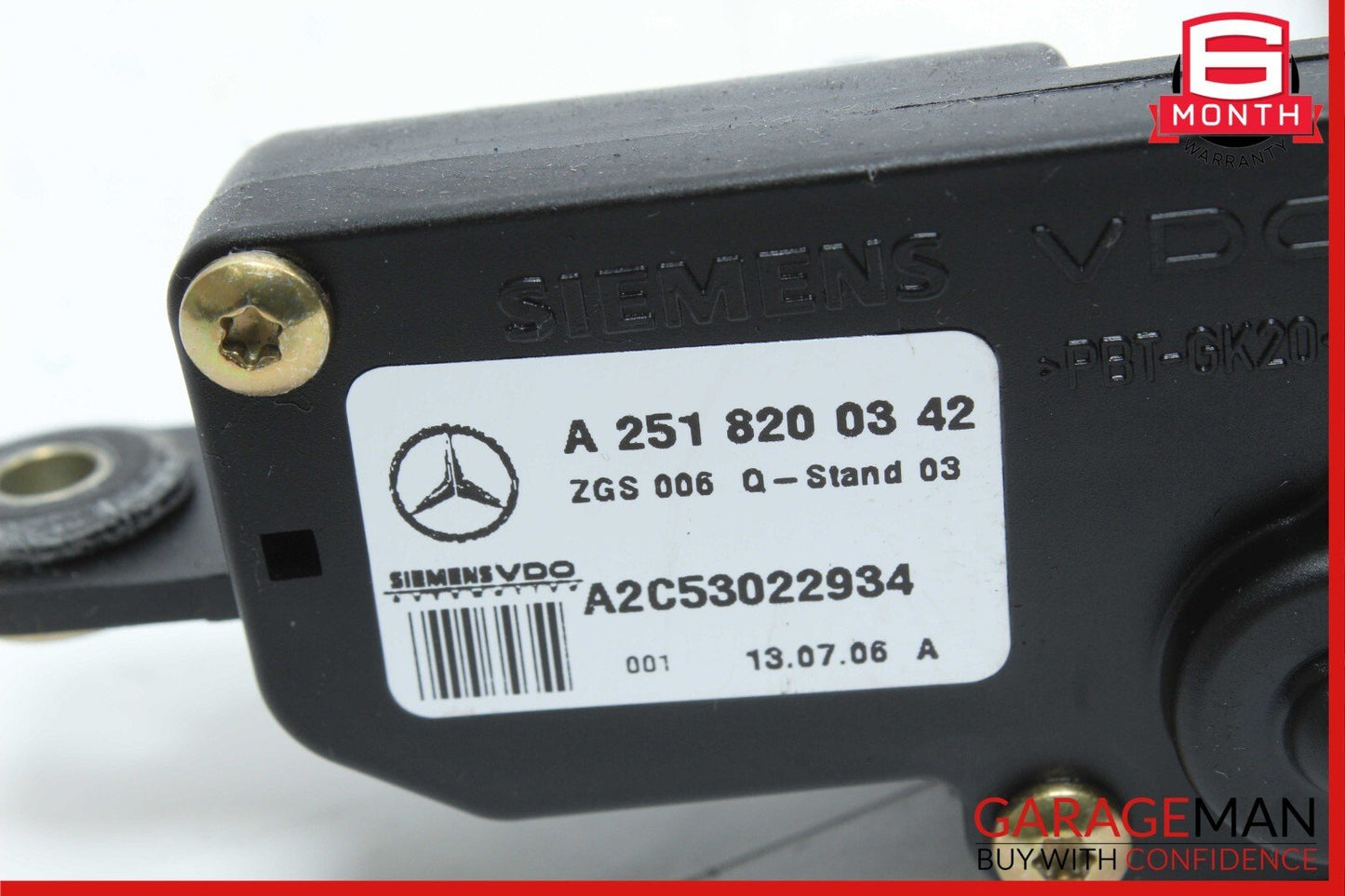 06-12 Mercedes X164 GL450 4MATIC Rear Left/Right Side Quarter Glass Window Motor