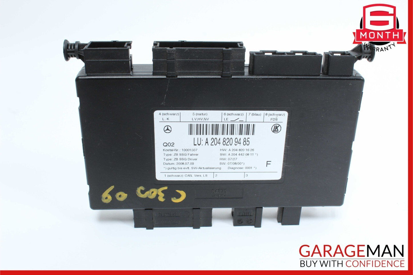 08-18 Mercedes W204 C300 SLK250 Front Left Side Seat Control Module Unit OEM