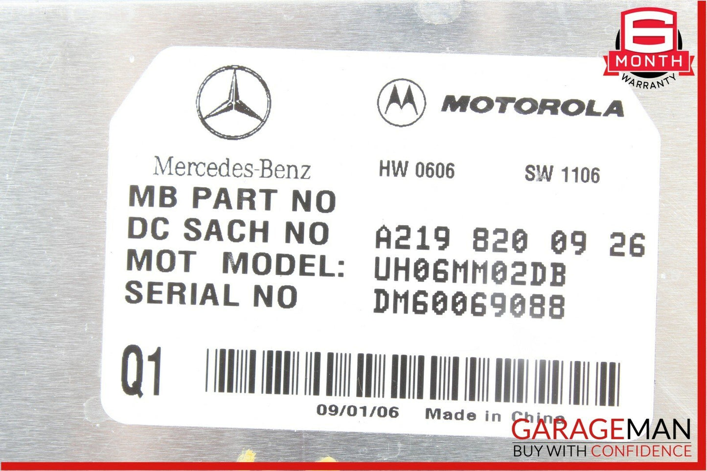 06-09 Mercedes W219 CLS550 E500 Communication Control Module 2198200926 OEM