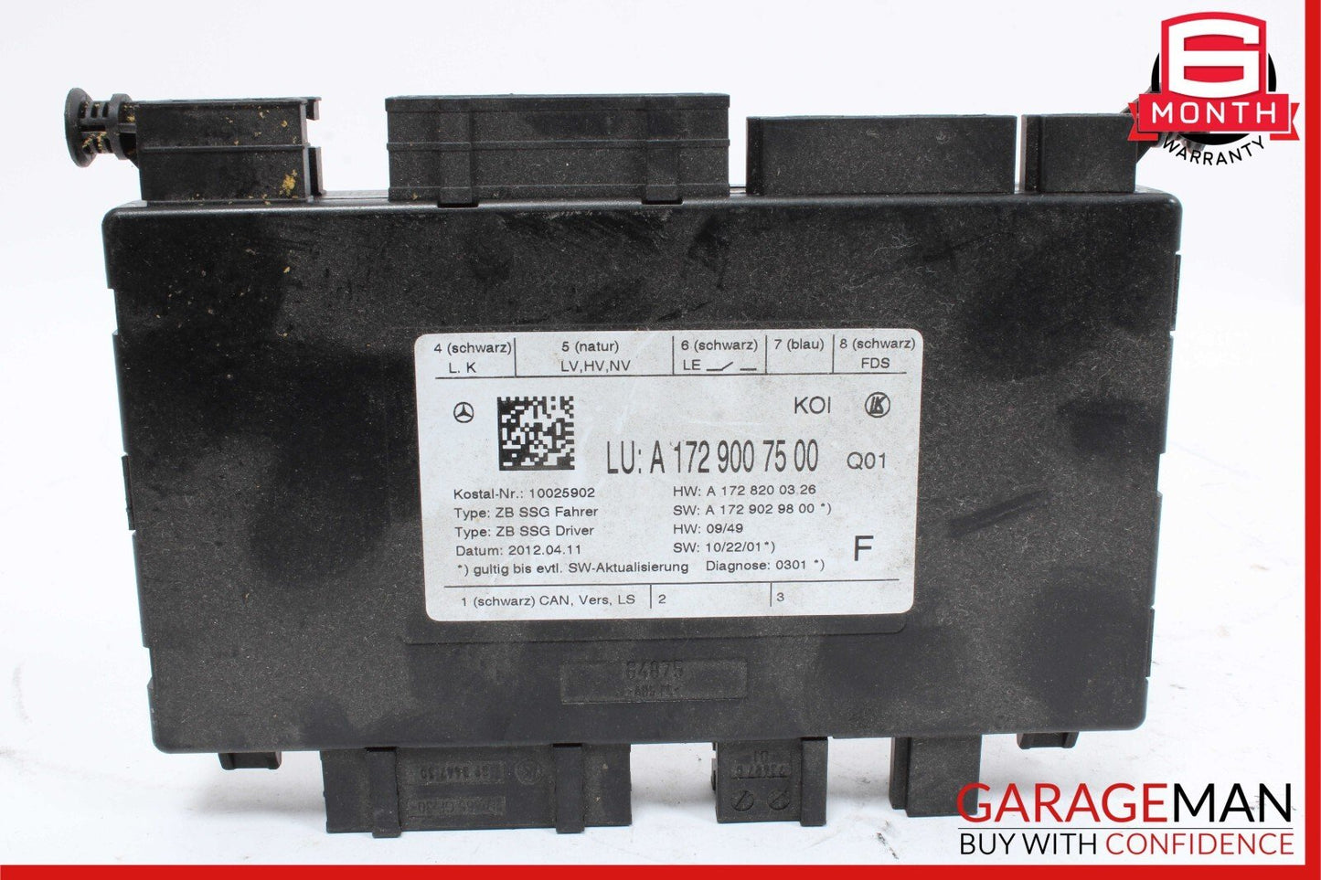 08-18 Mercedes W218 CLS500 SLK250 Seat Control Module Front Left Driver Side OEM
