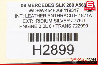 05-11 Mercedes R171 SLK280 Front Right / Left Side Seat Headrest Head Rest Black