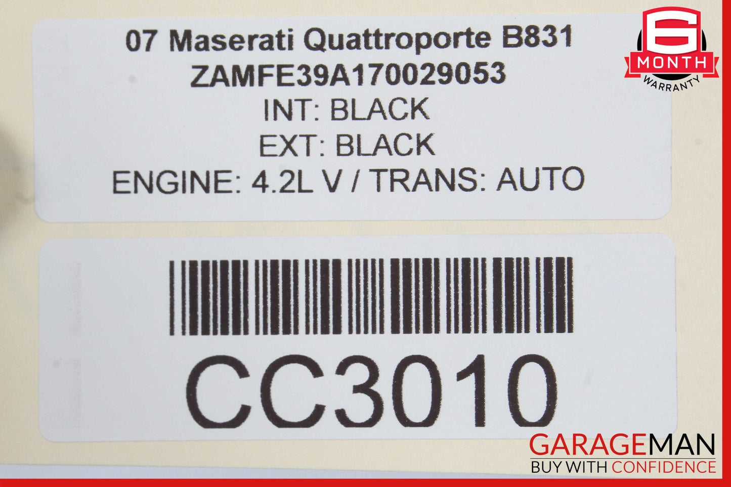 03-08 Maserati Quattroporte M139 Front Left Side Top Upper Seat Cushion OEM