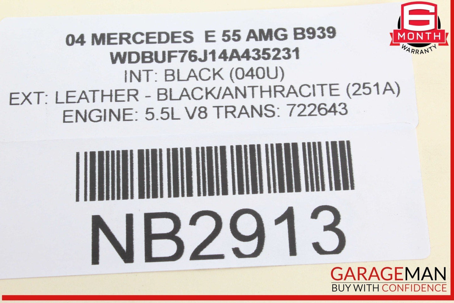 03-09 Mercedes W211 E55 AMG Front Left Headlight Support Bracket Frame OEM