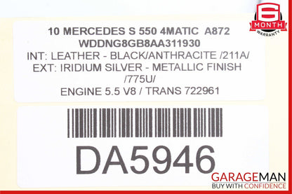 07-13 Mercedes W221 S550 Rear Left Door Lock Latch Actuator 2217304335 OEM