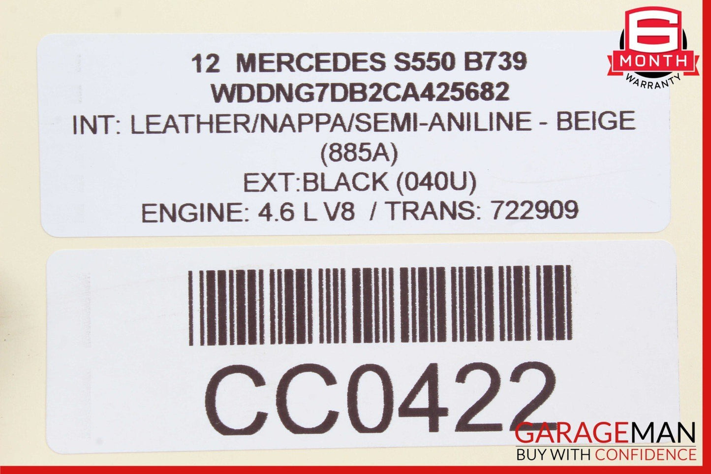 11-14 Mercedes S550 CL550 M278 4.7L V8 Left Side Exhaust Manifold Pipe OEM