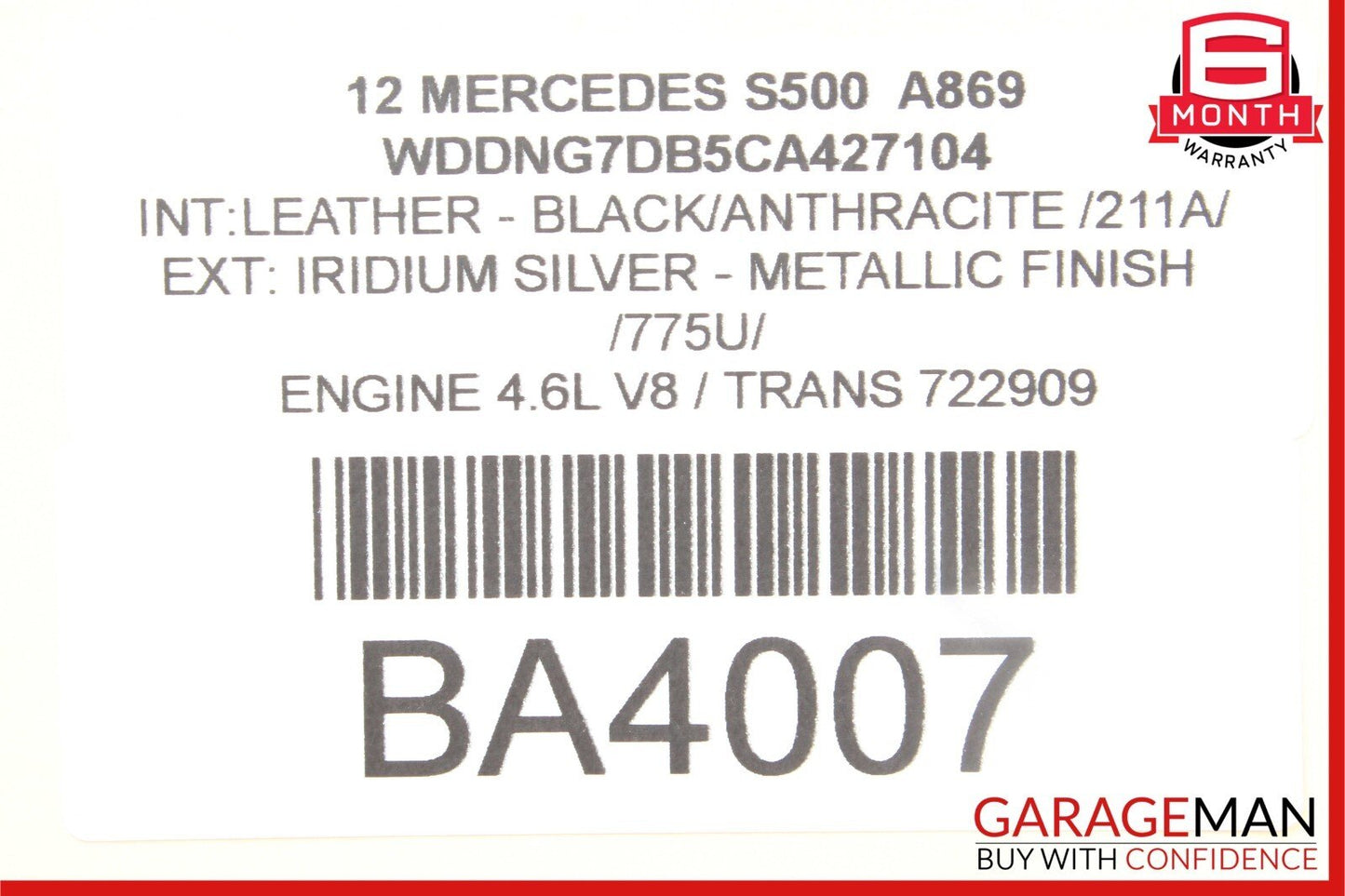 07-13 Mercedes W221 S500 S550 Rear Left or Right Side Door Control Module Unit