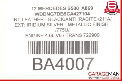 07-13 Mercedes W221 S500 S550 Rear Left or Right Side Door Control Module Unit