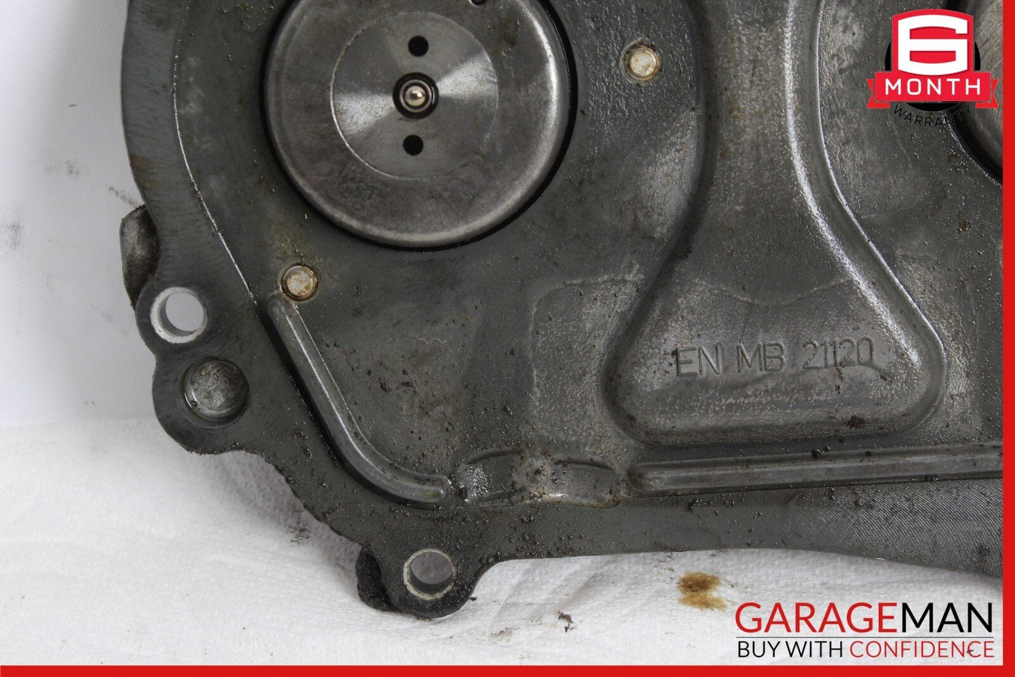 12-18 Mercedes S550 E550 Front Left / Right Engine Timing Chain Cover Plate