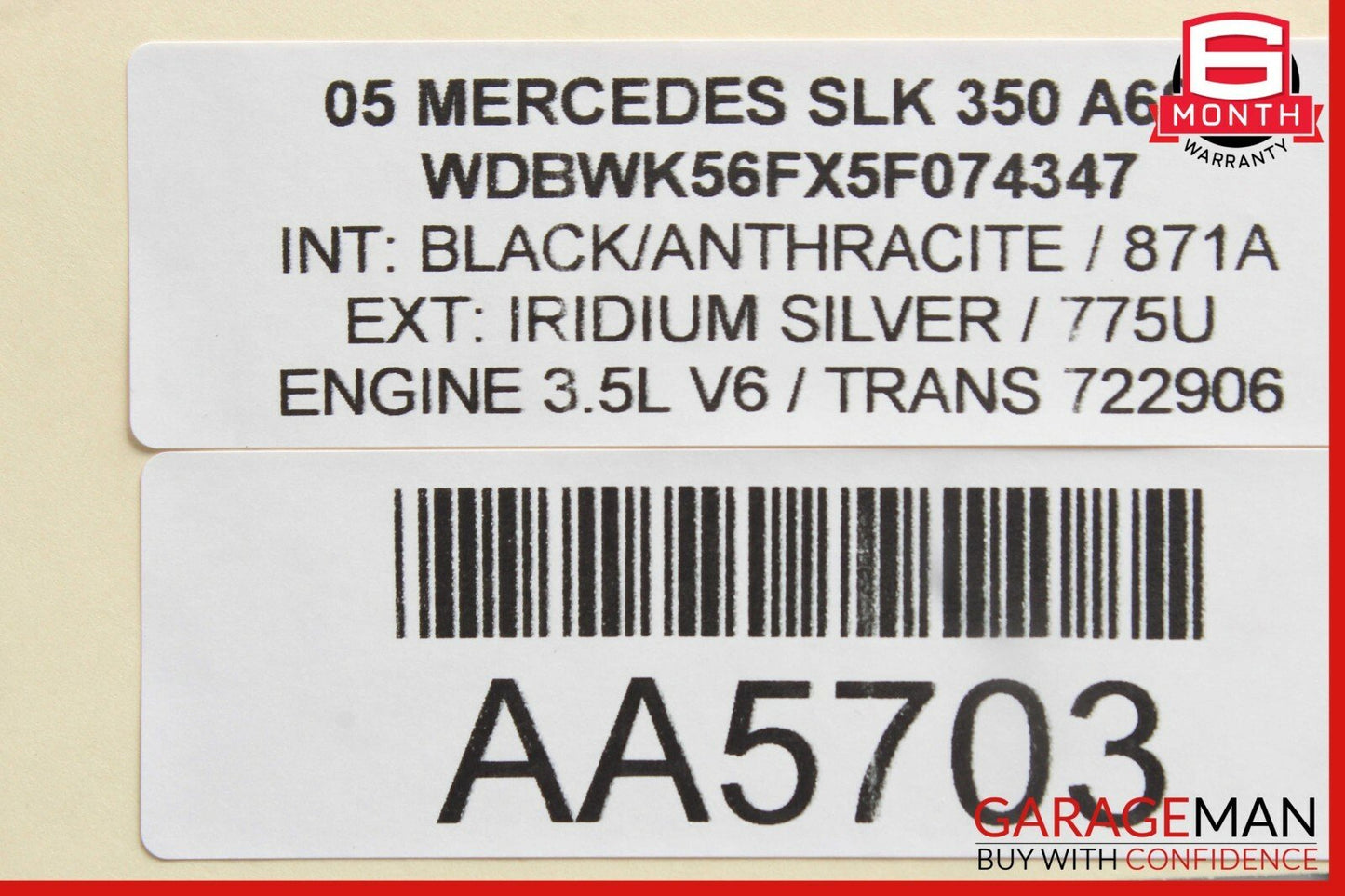 05-11 Mercedes R171 SLK350 Rear Left / Right Upper Rearward Control Arm OEM