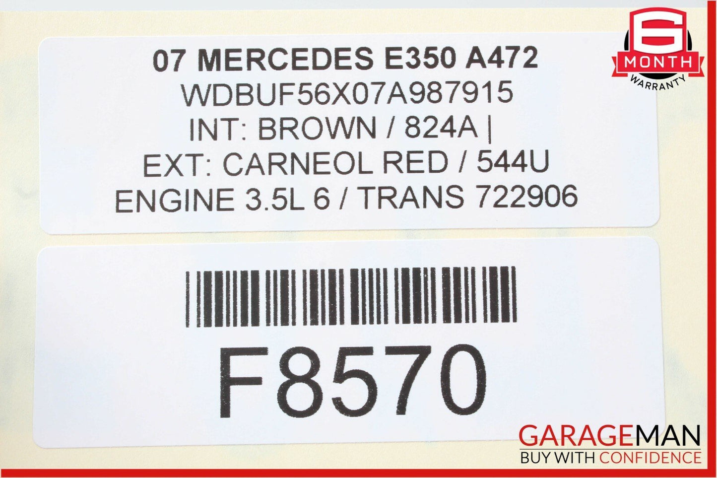 06-09 Mercedes E350 SLK350 722.9 7G-Tronic Automatic Transmission 722.906 176k