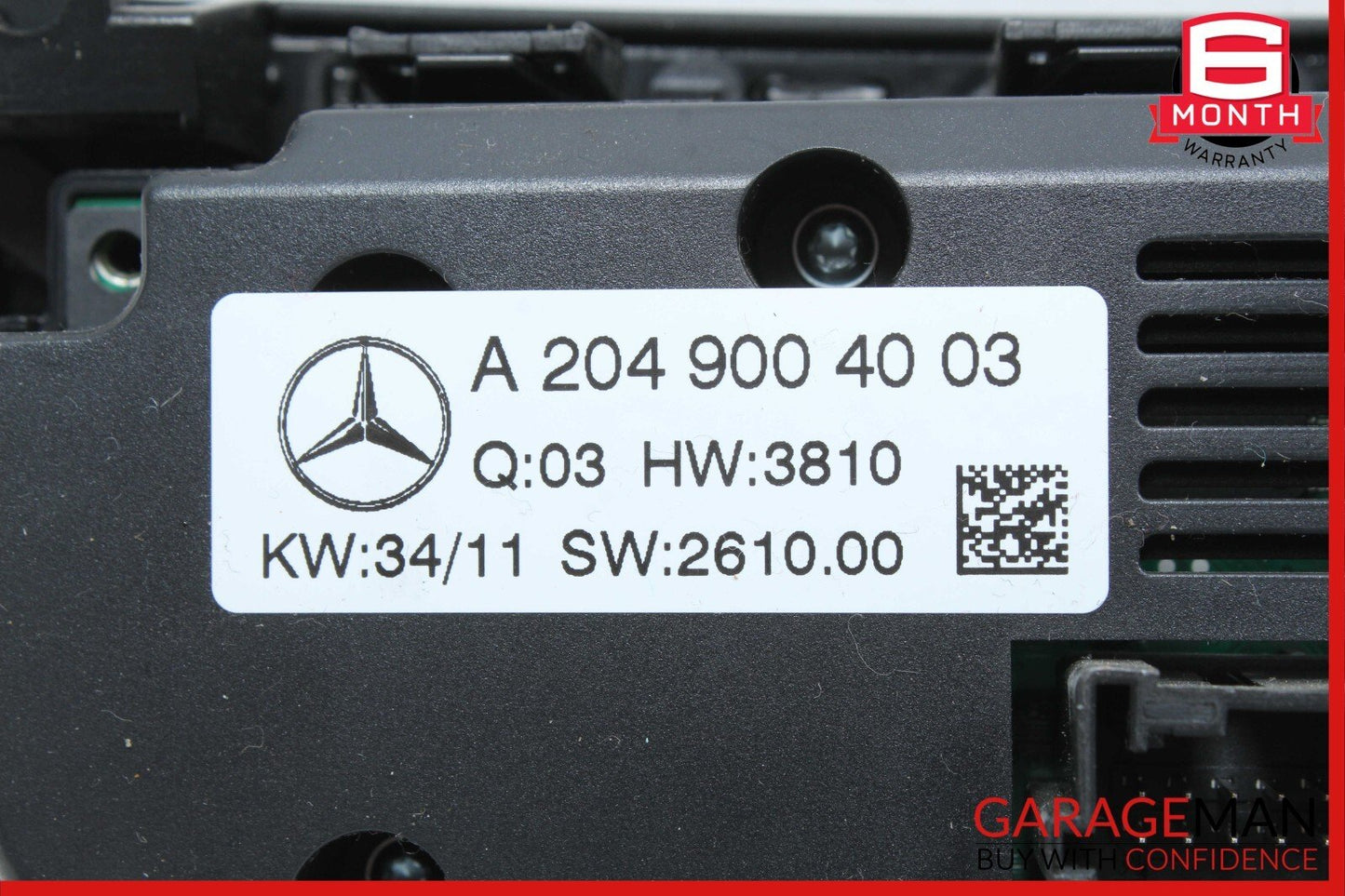 12-14 Mercedes W204 C250 C63 AMG AC A/C Heater Climate Control Trim Cover Assy
