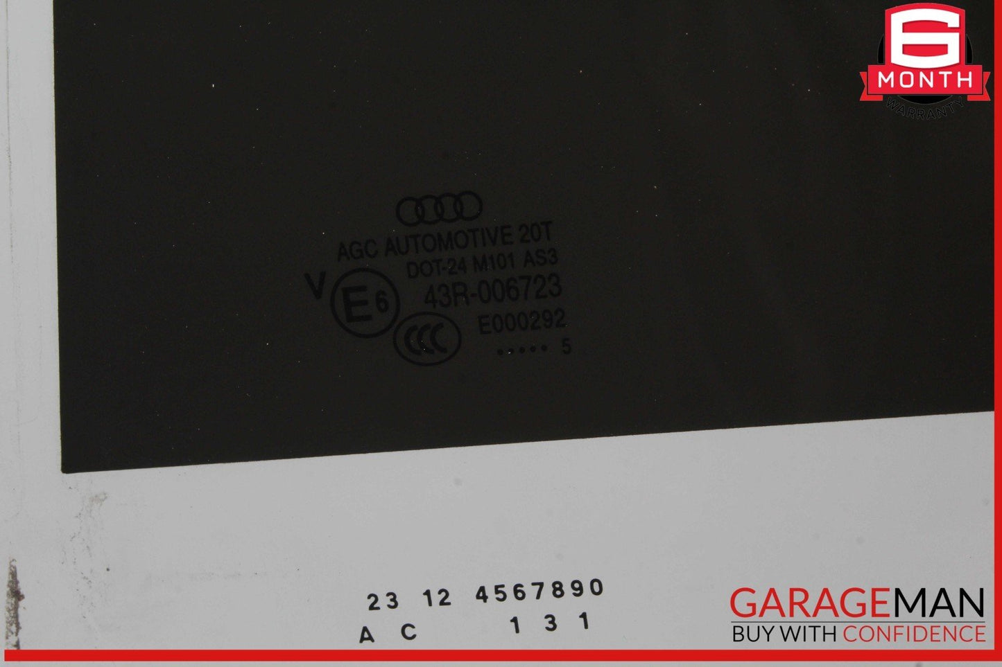 12-17 Audi Q5 Rear Left Driver Side Door Window Glass 43R006723 OEM