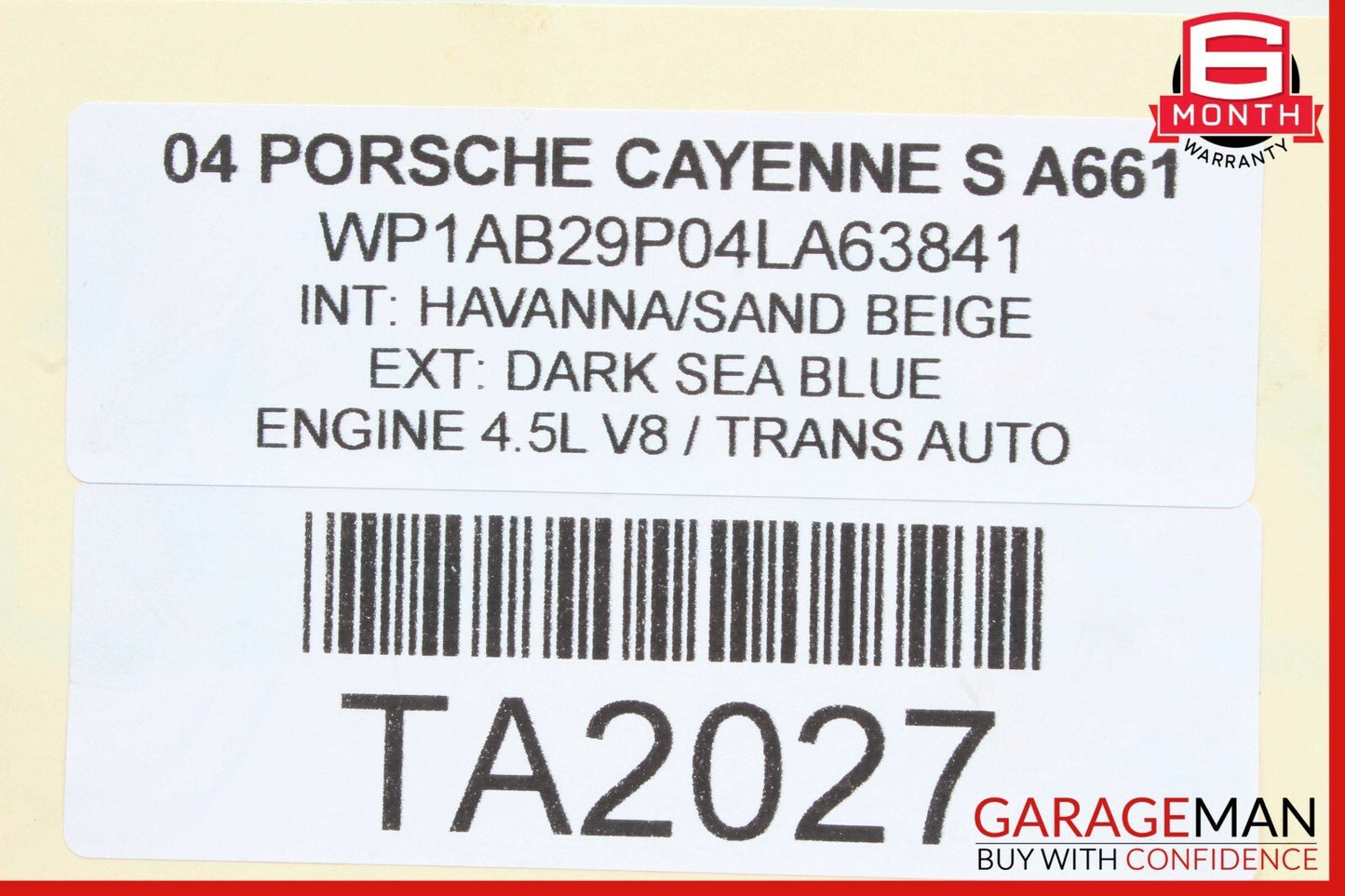 03-06 Porsche Cayenne 955 4.5L V8 Engine Motor Cover Trim Panel 7L5130114B