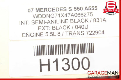 07-13 Mercedes W221 S550 CL550 S65 AMG Center Console Phone Controller Black OEM