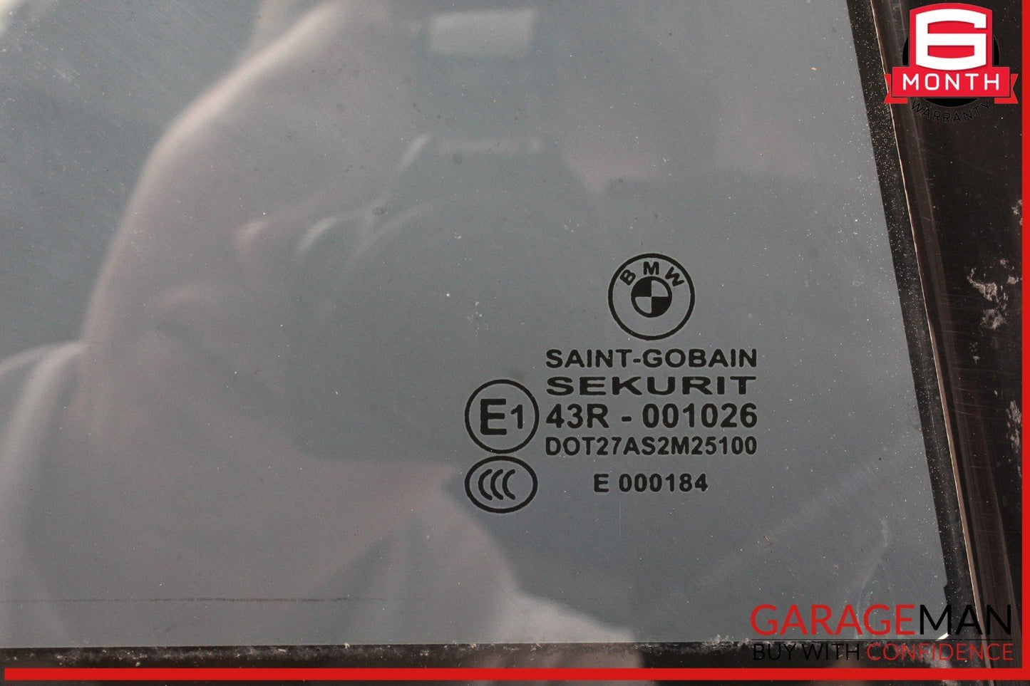 12-18 BMW 640i 650i Rear Right Passenger Side Quarter Window Glass OEM