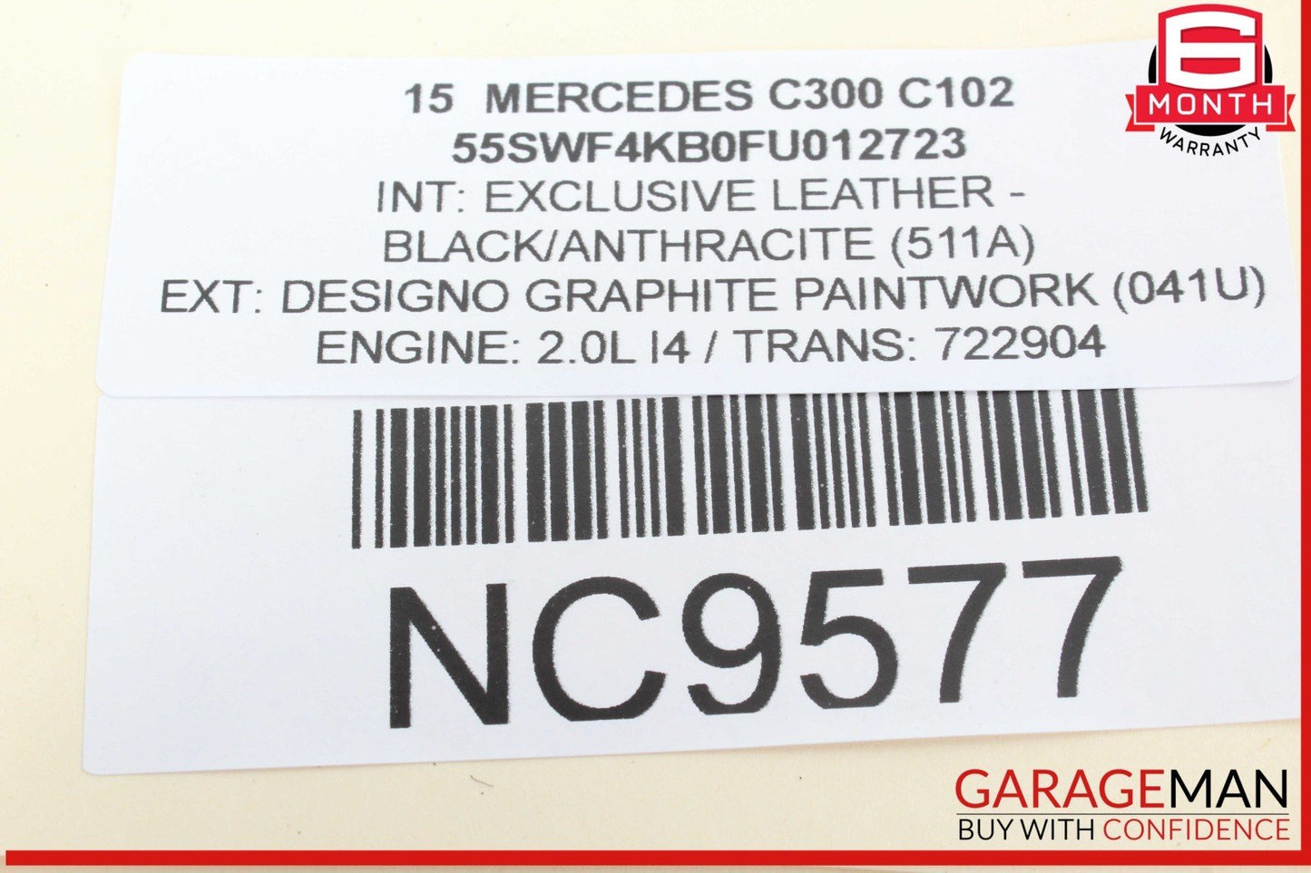 15-20 Mercedes W205 C300 Gas Throttle Accelerator Pedal 2053000004 OEM