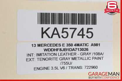 08-18 Mercedes W212 E350 4Matic Rear Right Side Door Control Module OEM