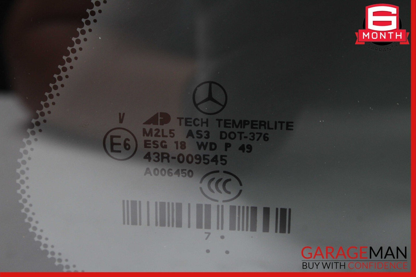 07-12 Mercedes X164 GL450 GL320 Rear Right Quarter Door Window Glass Panel