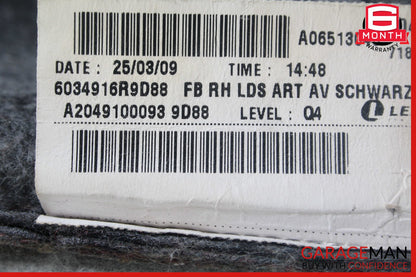 08-14 Mercedes W204 C250 Top Upper Seat Cushion Front Right Side Black OEM