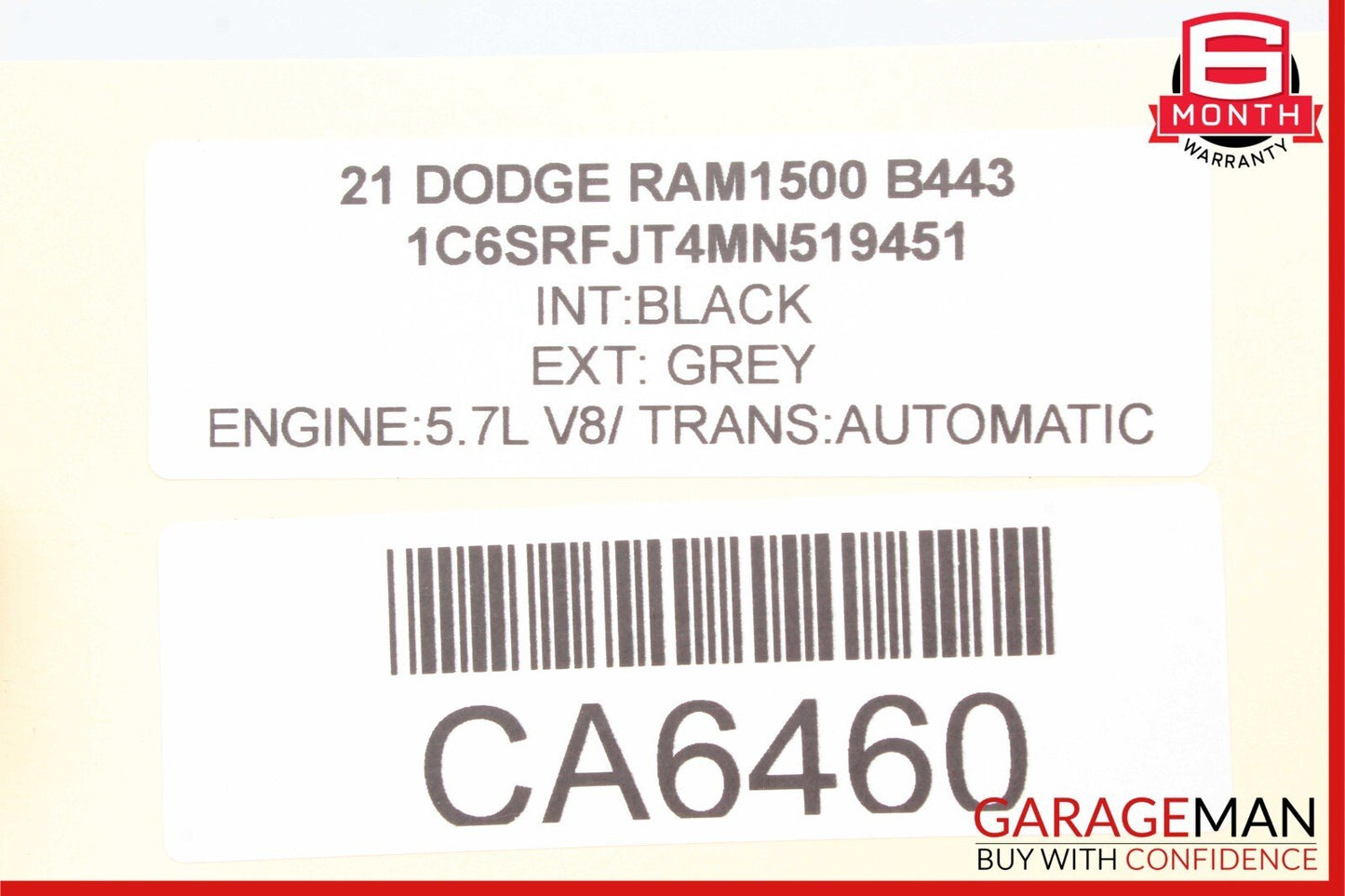 19-23 Dodge Ram 1500 Pickup Rear Right or Left Side Suspension Upper Control Arm