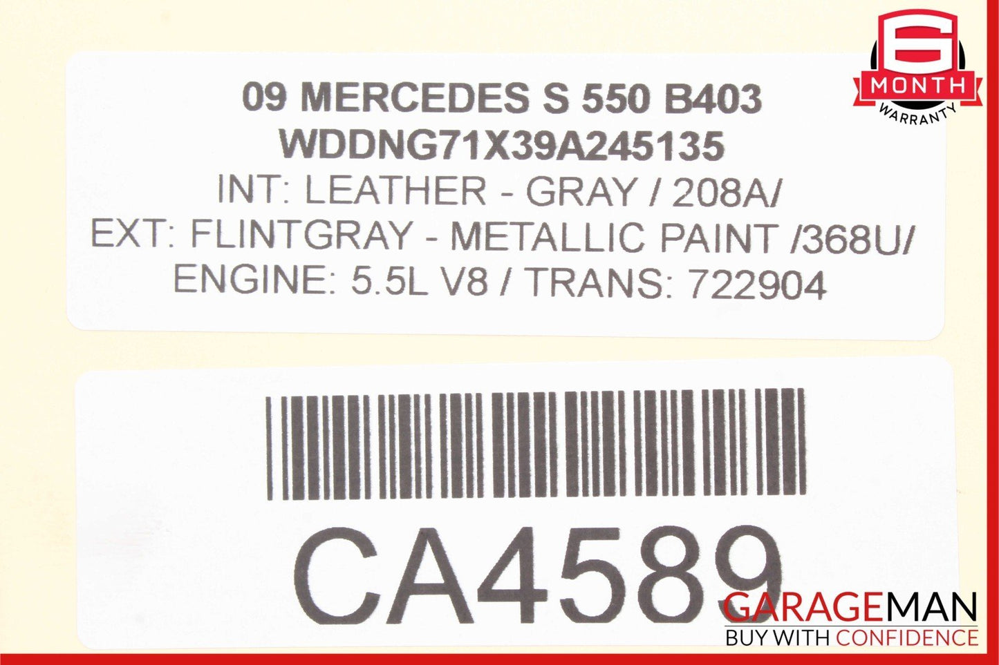 07-14 Mercedes S550 CL550 CL63 Front Left Side RWD Suspension Lower Control Arm