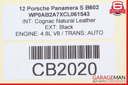 10-16 Porsche Panamera 970 Steering Column Upper Trim Panel Housing Cover Brown