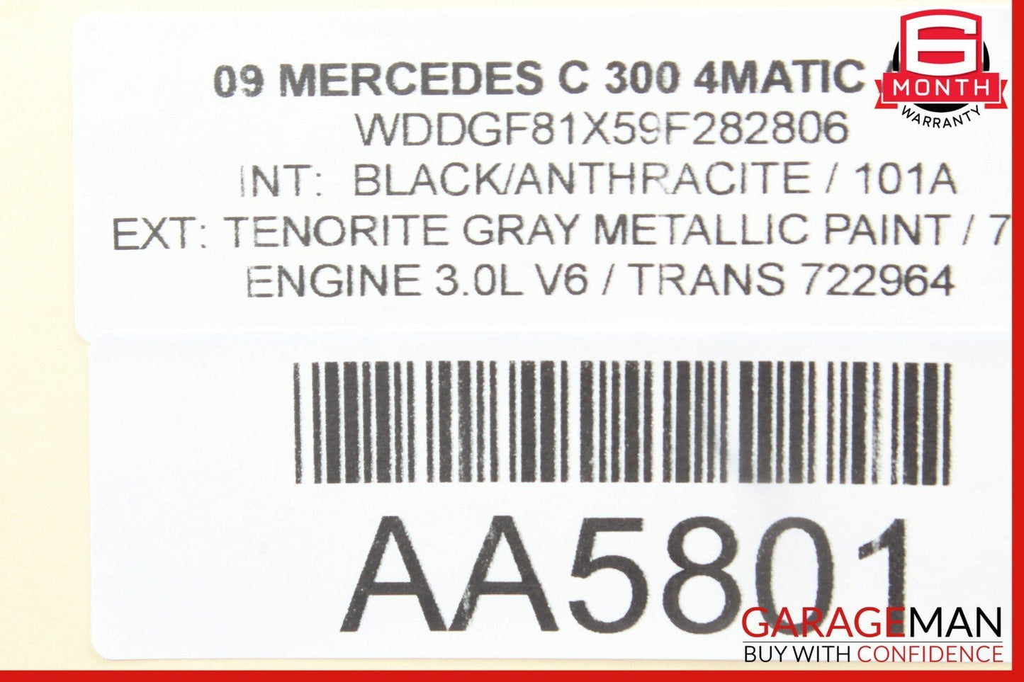 08-14 Mercedes W204 C350 Sedan Front Right Door Window Regulator Motor Unit