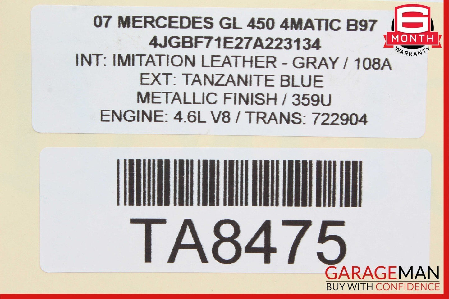 06-12 Mercedes X164 GL450 ML350 Front Right Side Upper Suspension Control Arm
