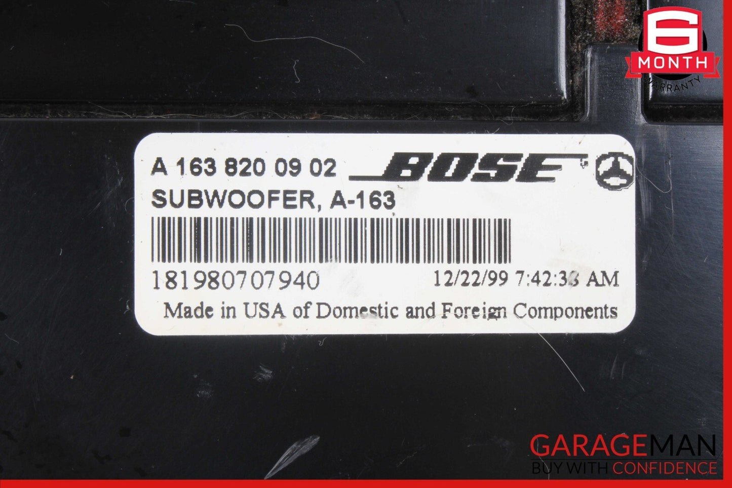 98-05 Mercedes W163 ML320 ML430 Audio Sound System Subwoofer Box Assembly OEM