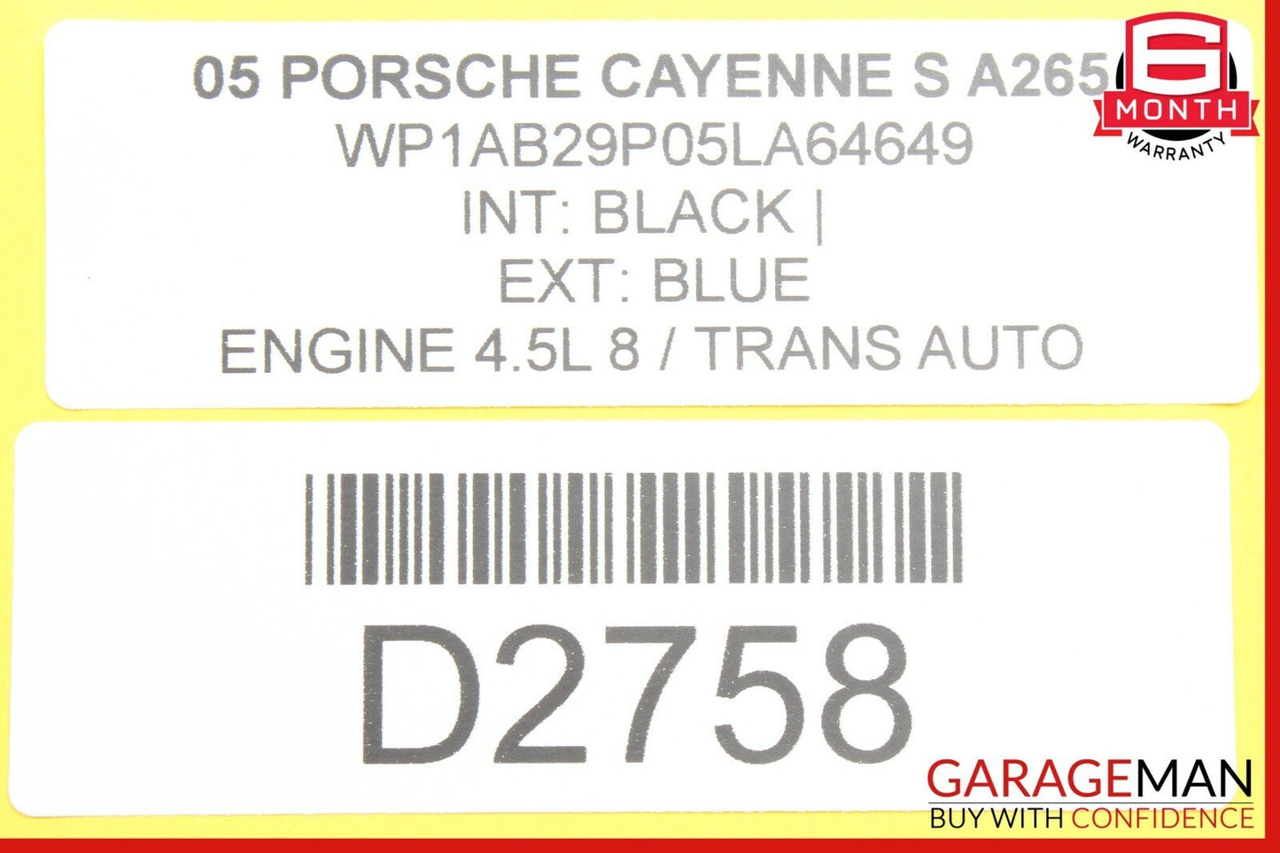 03-06 Porsche Cayenne 955 Front Left Driver Side Lower Seat Track Motor OEM
