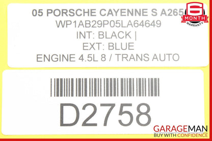 03-06 Porsche Cayenne 955 Front Left Driver Side Lower Seat Track Motor OEM