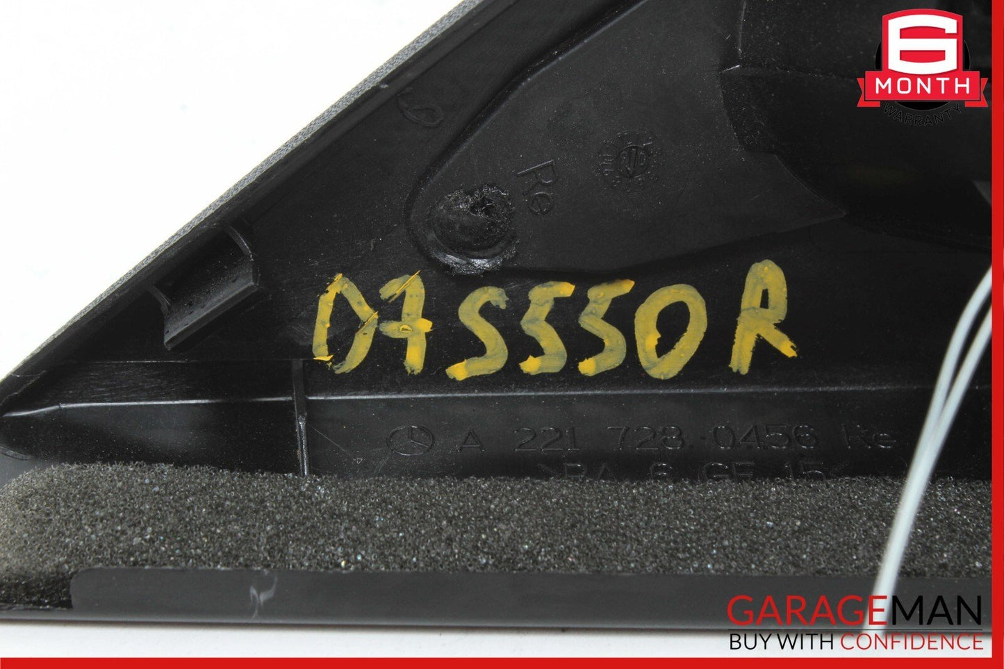 07-13 Mercedes W221 S550 Front Right Passenger Side Tweeter Speaker Cover Black