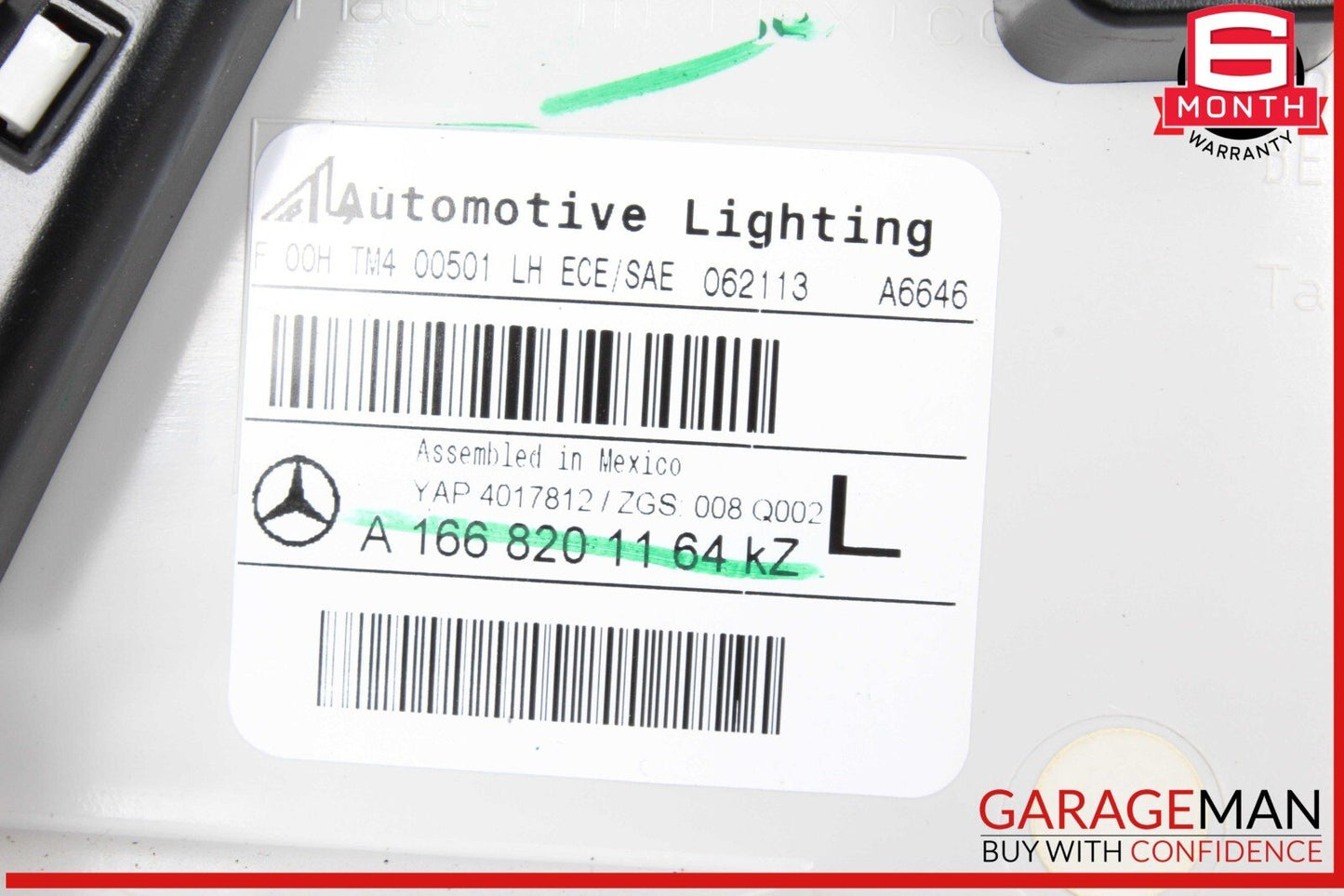 13-16 Mercedes X166 GL450 GL550 Inner Tail Light Lamp Rear Left Driver Side OEM