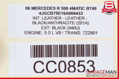 06-13 Mercedes W251 R350 Rear Suspension Bag Shock Air Springs Set